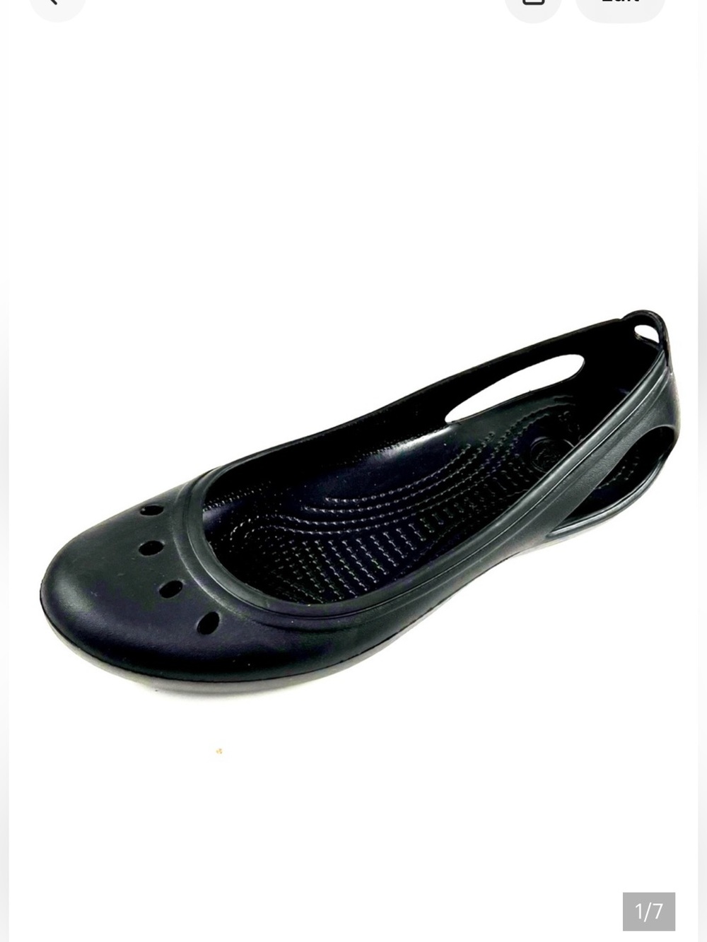 Crocs Womens Black Kadee Ballet Flats Size11